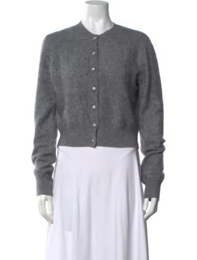 Pre-owned Adam Lippes Cashmere Crew Neck Sweater In Grey