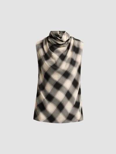 Adam Lippes Women's Kaia Ombré Plaid Top In Multi