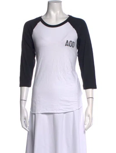 Pre-owned Adaptation Graphic Print Crew Neck T-shirt In Black/white