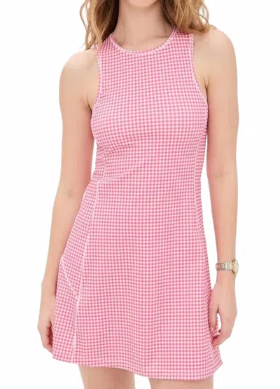 Addison Bay Panama Mini Dress In Guava Gingham In Multi