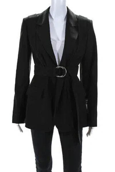 Pre-owned Adeam Womens Harness Jacket Black Size 4