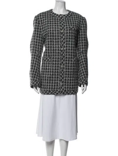 Pre-owned Ader Error Houndstooth Print Jacket In Grey