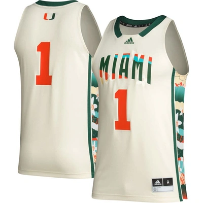 Adidas Originals Adidas #1 Khaki Miami Hurricanes Honoring Black Excellence Basketball Jersey