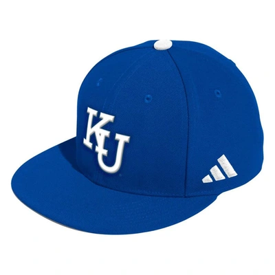 Adidas Originals Adidas Royal Kansas Jayhawks On-field Baseball Fitted Hat