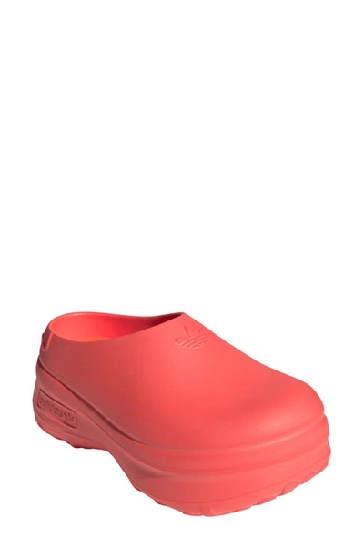 Adidas Originals Adifom Stan Smith Platform Mule In Solar Red/solar Red/red