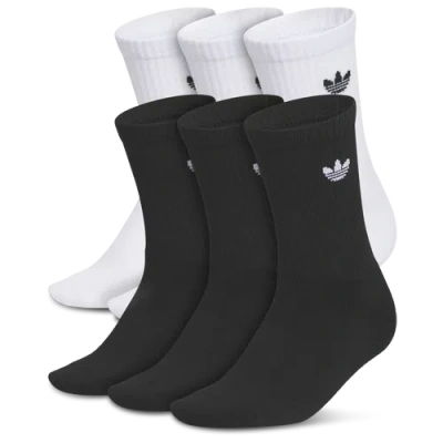 Adidas Originals Kids' Boys  Trefoil 2.0 Crew Socks 6-pack In Black/white