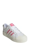 Adidas Originals Bravado 2.0 Platform Skate Sneaker In White/ Pink/ Off White