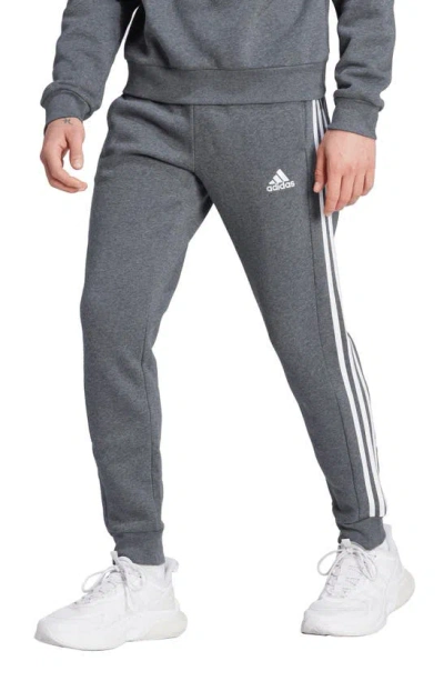 Adidas Originals Essentials Fleece Tapered Joggers In Dark Grey Heather