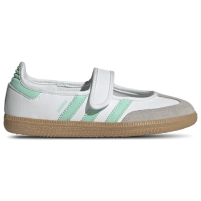 Adidas Originals Kids' Girls  Samba Mary Jane In Ftwr White/easy Green
