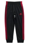 Adidas Originals Kids' 3-stripe Tricot Joggers In Black / Red