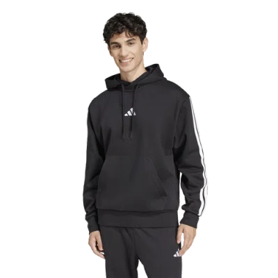 Adidas Originals Mens Adidas Essentials 3-stripes Fleece Hoodie In White/black