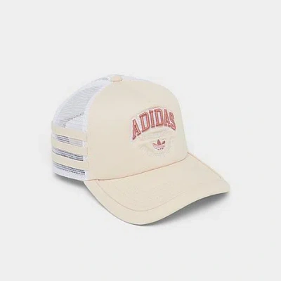 Adidas Originals Rec League Trucker Hat In White