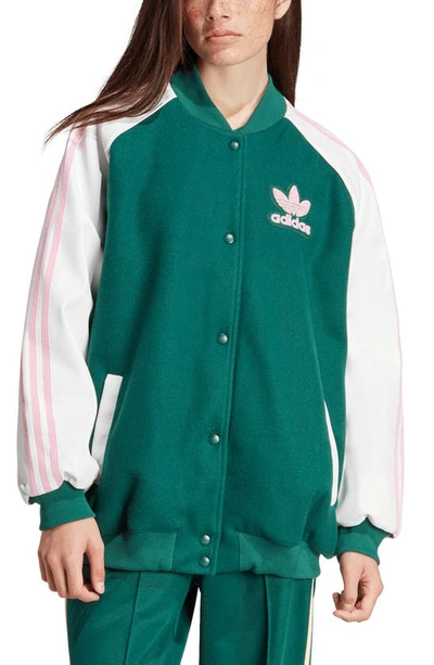 Adidas Originals Vrct Jacket In Green