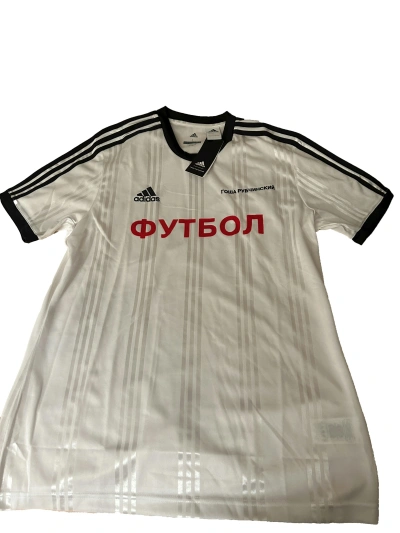 Pre-owned Adidas X Gosha Rubchinskiy Soccer Climalite Jersey Size Large White