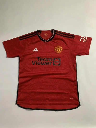 Pre-owned Adidas X Manchester United Adidas Manchester United Soccer Jersey 2023 2024 In Red