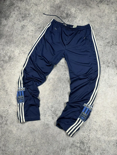 Pre-owned Adidas X Vintage Adidas Pants Logo Streetwear Casual Style Vtg In Navy