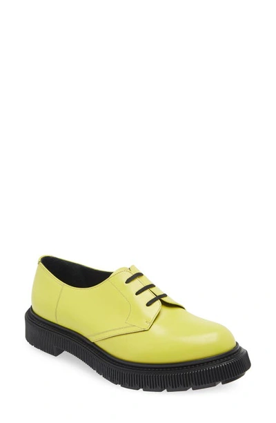 Adieu Plain Toe Derby In Lemon