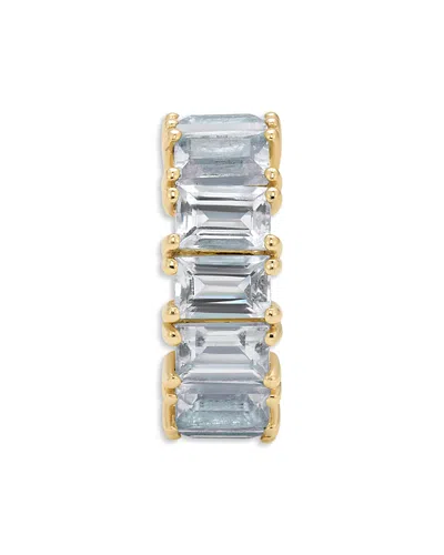 Adina Reyter 14k Yellow Gold Aquamarine Baguette Big Bead Pendant In Metallic