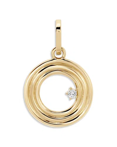 Adina Reyter 14k Yellow Gold Diamond Groovy B Initial Pendant, 0.06 Tcw