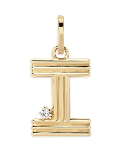 Adina Reyter 14k Yellow Gold Diamond Groovy B Initial Pendant, 0.06 Tcw