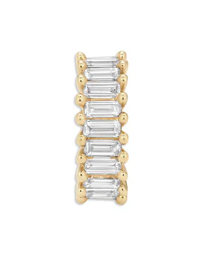 Adina Reyter 14k Yellow Gold Lab Grown Diamond Baguette Big Bead Charm In Multi