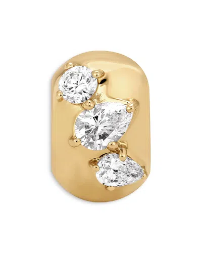 Adina Reyter 14k Yellow Gold Lab Grown Diamond Pear Shaped Cluster Big Bead Charm