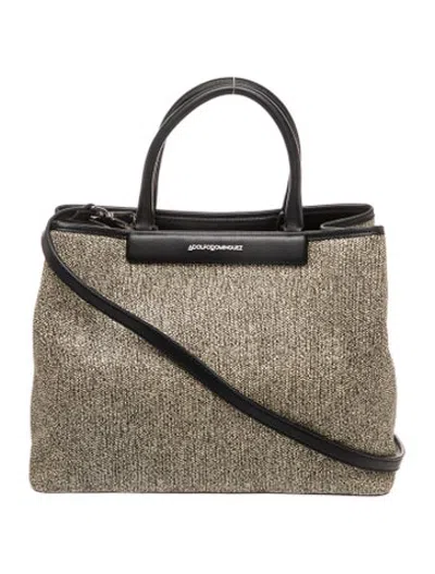 Pre-owned Adolfo Dominguez Leather Top Handle Bag In Multicolor