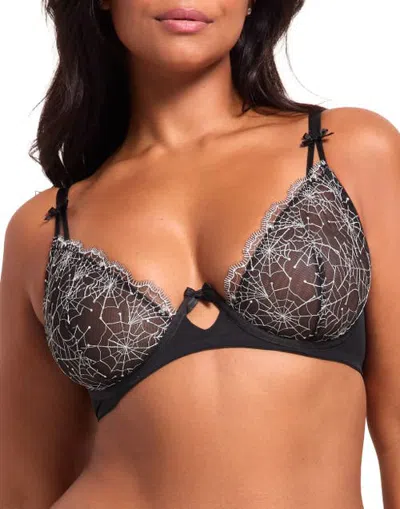 Adore Me Esmay Unlined Plunge Bra In Jet Black