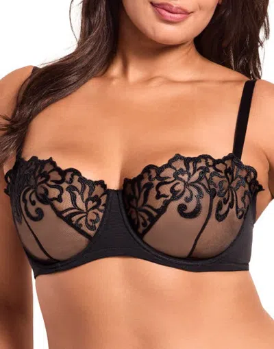 Adore Me Naima Unlined Balconette Bra In Black