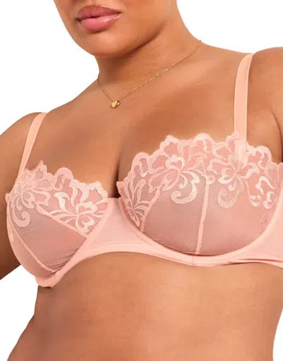 Adore Me Naima Unlined Balconette Bra In Pink