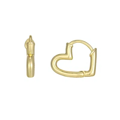 Adornia 14k Gold Plated Heart Hoop Earrings