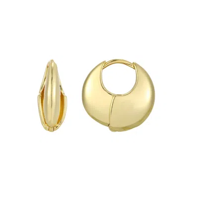 Adornia 14k Gold Plated Louvre Purse Hoop Earrings