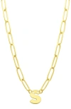 Adornia 14k Gold Plated Mini Initial Pendant Necklace