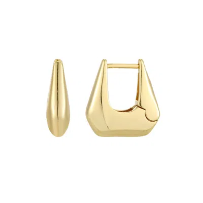 Adornia 14k Gold Plated Nouveau Purse Hoop Earrings