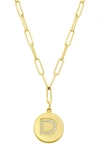 Adornia 14k Gold Plated Pavé Initial Pendant Necklace