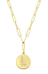 Adornia 14k Gold Plated Pavé Initial Pendant Necklace