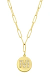 Adornia 14k Gold Plated Pavé Initial Pendant Necklace In Gold-m
