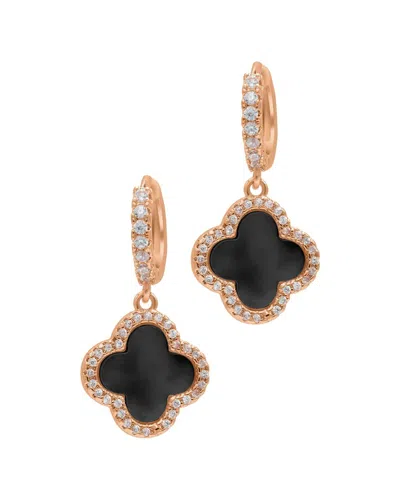 Adornia 14k Rose Gold Plated Cover Huggie Earrings