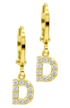 Adornia Crystal Initial Drop Earrings In Gold