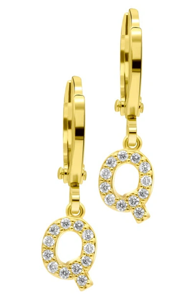 Adornia Crystal Initial Drop Earrings In Gold-q