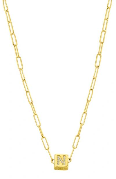 Adornia Crystal Initial Pendant Necklace In Gold