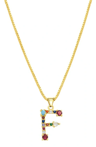 Adornia Cz Initial Pendant Necklace In Gold-f