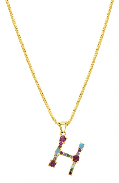 Adornia Cz Initial Pendant Necklace In Gold-h