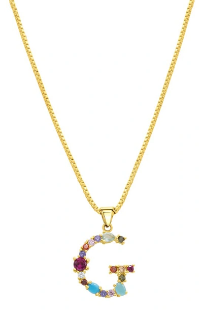 Adornia Cz Initial Pendant Necklace In Gold-g