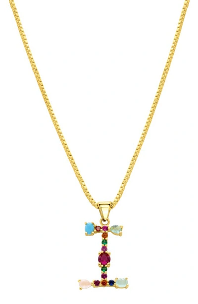 Adornia Cz Initial Pendant Necklace In Gold- I
