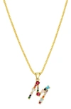 Adornia Cz Initial Pendant Necklace In Gold-m