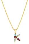 Adornia Cz Initial Pendant Necklace In Gold-k