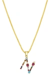 Adornia Cz Initial Pendant Necklace In Gold-n