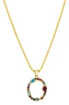 Adornia Cz Initial Pendant Necklace In Gold-o