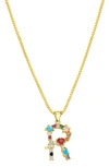 Adornia Cz Initial Pendant Necklace In Gold-r